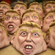 Trump masks of the more Nixonian variety being produced in Mexico (Ronaldo Schemidt/AFP/Getty Images)